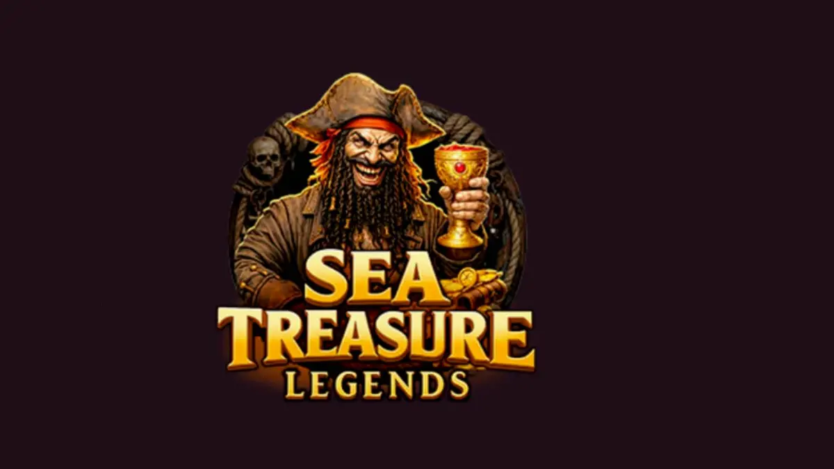 Tampilan visual slot Sea Treasures Legend dengan tema bajak laut dan harta karun