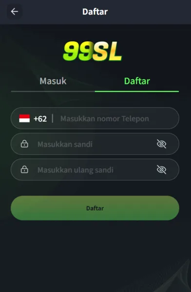 99SL Login Resmi APK 2026